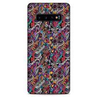 Retro (2) Desen Kabı Renkli Samsung Galaxy S10 Plus Kılıf