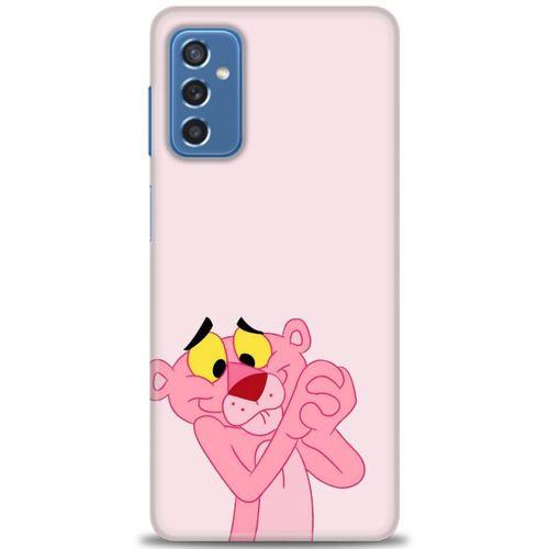 Samsung Galaxy M52 5G Kılıf HD Baskılı Kılıf - Pembe Panter + Tam Ekran Koruyucu