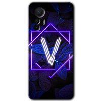 Potkal Hediye Fabrikası Xiaomi Mi 12 Lite HD Baskılı Kılıf + 9D Tam Ekran Koruyucu - Dark Neon Yaprak V Harfi