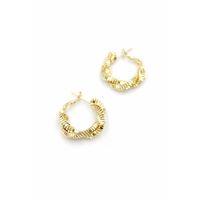 Tırtıklı Küpe - Altın