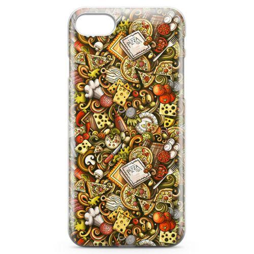 Apple iPhone SE 2020 Kılıf Doodle Restaurant Arka Kapak Koruma Desenli Full Koruyucu