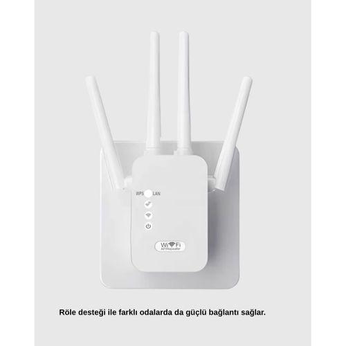 Antenli Wifi Repeater 300m2 Kapsama Alanı Wpa3 Güvenlikli