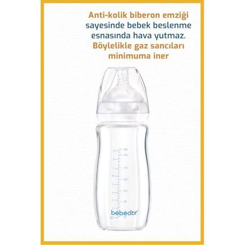 Bebedor Geniş Ağızlı Isıya Dayanıklı Cam Biberon 260ml 51301
