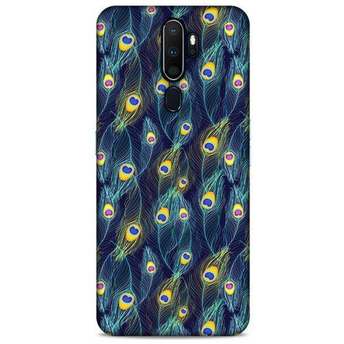 Oppo A9 2020 Kılıf Desenli Özel Seri Tüyler (10) Full Koruma Kılıfı