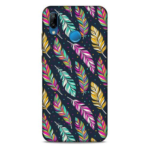 Huawei P20 Lite Kılıf Desenli Özel Seri Tüyler (47) Crystal Flex Kılıf