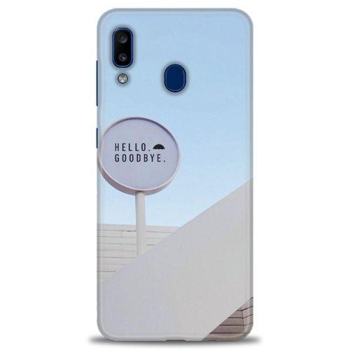 Samsung Galaxy A20 Kılıf HD Baskılı Kılıf - Hello GoodBye + Tam Ekran Koruyucu