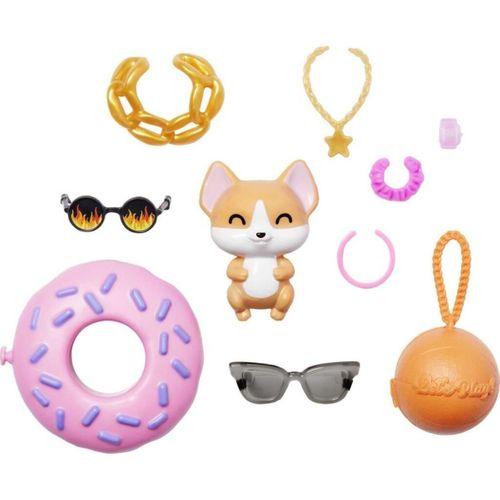 Barbie Extra - Ekose Ceketli Basketbol Formalı  Bebek, Corgi Cinsi Köpek No:13 - GRN27-HDJ46