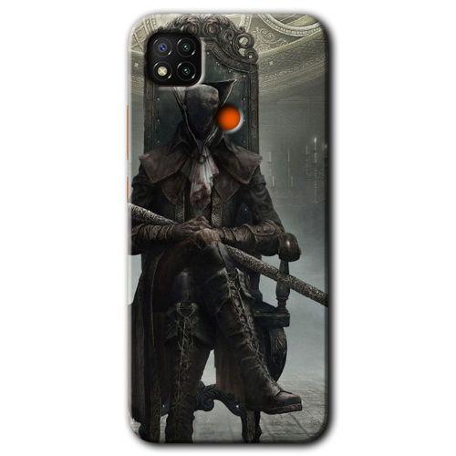 MRCİLETİSİM Xiaomi Redmi 9c Kılıf HD Desen Baskılı Arka Kapak + Temperli Cam - Bloodborne Hunters
