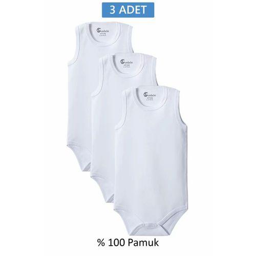 Beyaz Askılı Body Zıbın 2-7 YAŞ Çocuklar İçin (3 ADET) Alttan Çıtçıtlı Özel Gereksinimli