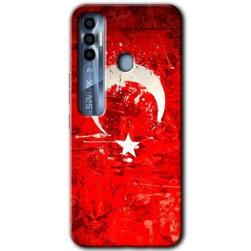 MRCİLETİSİM Tecno Spark 7 Pro Kılıf HD Desen Baskılı Arka Kapak+Temperli Cam - Albayrak 2