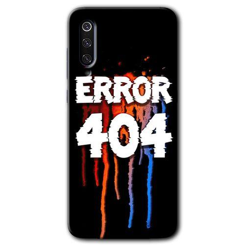 Xiaomi Mi 9 Kılıf Baskılı Kapak - 404 Error + 5D Tam Kaplayan Cam