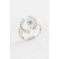 Göz Mineli Metal Yüzük