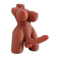 L-Join Gerçekçi 5.5 Kg Brown (Melez) Yarım Vücut Trans Vajina Mastürbatör Dildo