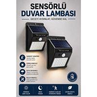 Solar Sensörlü Duvar Lambası Bahçe Lamba 20 Led Işık