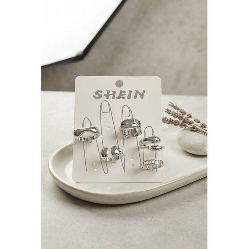 Gümüş Renk Pirinç Bohem Yüzük Kombini BYK4265