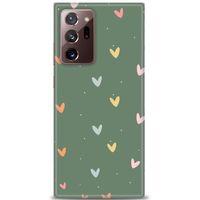 Samsung Galaxy Note 20 Kılıf HD Baskılı Kılıf - Soft Kalpler + Tam Ekran Koruyucu