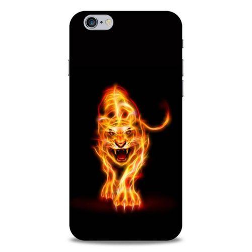 Lopard Apple Iphone 6S Plus Uyumlu Kılıf FireX (27) Tasarımlı Kılıf Ateşten Kaplan