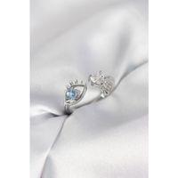 Gözyaşı Model Gümüş Renk Zirkon Taşlı Kadın Yüzük