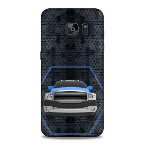 Lopard Samsung Galaxy S7 Edge Uyumlu Kılıf PickUpX (8) Baskılı Kılıf Gece Mavi