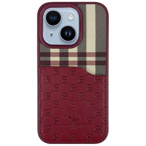 Fogy iPhone 14 (6,1) Uyumlu Santa Barbara Polo Racquet Club Plaid Kartvizitli Kapak