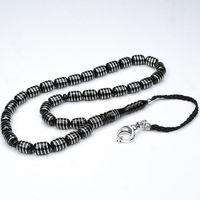 Oltu Taşı ve Kapsül Kesim Burgu Sarma İşlemeli Tespih