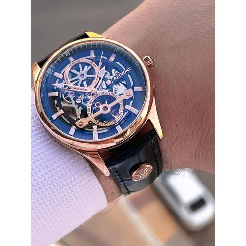 Raymond Nişan Ve Damatlara Özel Deri Kordon 2 Yıl Garantili Otomatik Erkek Kol Saati+Bileklik RMD.M6