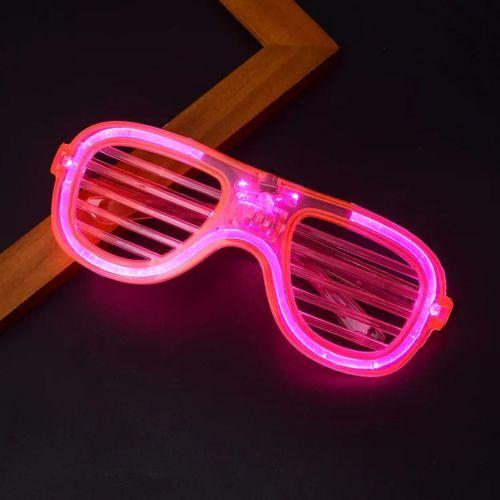 Pembe Led Işıklı Parti Gözlüğü - Neon 3 Modlu