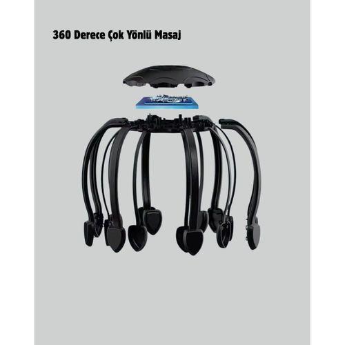 Taşınabilir Kafa Masaj Cihazı Eller Serbest 360° Profesyonel Masaj