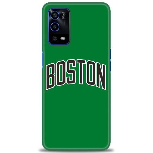 Oppo A55 Kılıf HD Baskılı Kılıf - Boston Yeşil + Tam Ekran Koruyucu