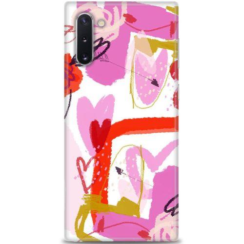 Samsung Galaxy Note 10 Kılıf HD Baskılı Kılıf - Pembeler + Tam Ekran Koruyucu