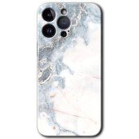 Potkal Hediye Fabrikası iPhone 14 Pro Max Kılıf HD Desen Baskılı Arka Kapak - White Marble