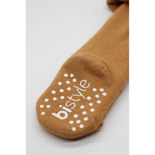 Bistyle Bistyle Tekli Kaymaz Mix Havlu Külotlu Çorap BS50501M Hardal