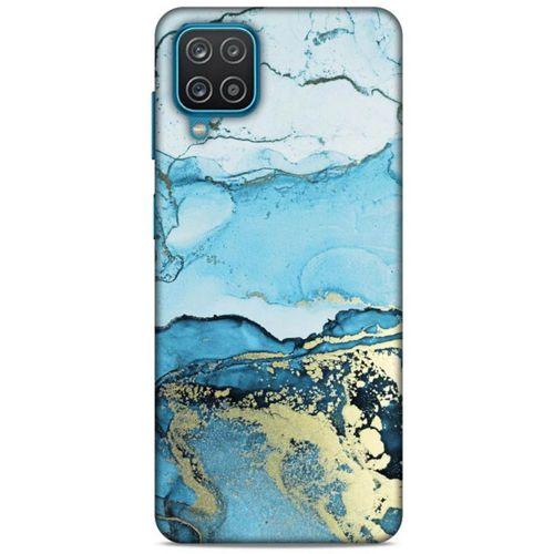 Samsung Galaxy A12 Uyumlu Kılıf Mavi Delisi (2) Kabı Mürekkep