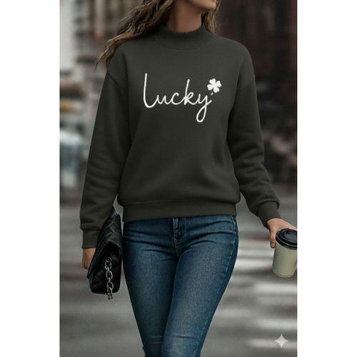 Kadın Uzun Kollu Bisiklet Yaka Viskon Iki Iplik Bluz