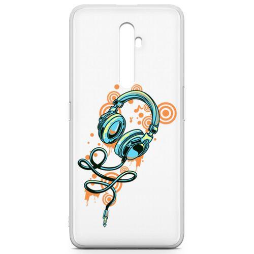 Oppo Reno2 Z 2019 Kılıf Dj Kulaklığı Arka Kapak Koruma Desenli Full Koruyucu