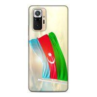 Xiaomi Redmi Note 10 Pro Uyumlu Kılıf Azarbaijan (7) Telefon Kılıfı Gökyüzü Bayrak