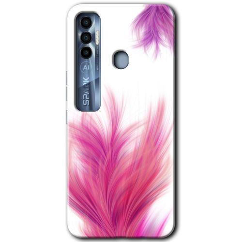 Potkal Hediye Fabrikası Tecno Spark 7 Pro Kılıf HD Desen Baskılı Arka Kapak - Pembe Tüy