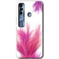 Potkal Hediye Fabrikası Tecno Spark 7 Pro Kılıf HD Desen Baskılı Arka Kapak - Pembe Tüy