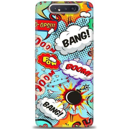 Samsung Galaxy A80 Kılıf HD Baskılı Kılıf - Bang Boom + Tam Ekran Koruyucu