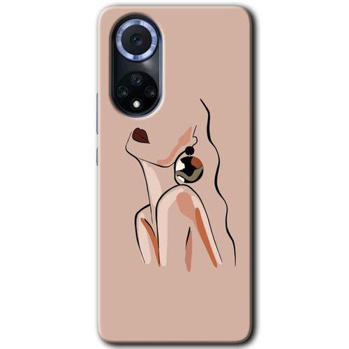 Huawei Nova 9 HD Baskılı Kılıf + 9D Tam Ekran Koruyucu - Çizim Silüet