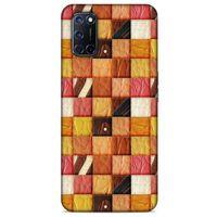 Oppo A92 Kılıf Patchwork (2) Kabı Turuncu Sarı