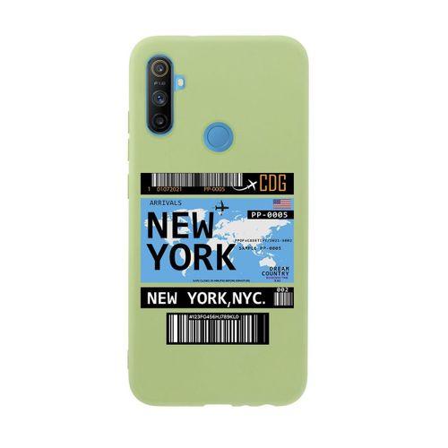 Realme C3 New York Premium Silikonlu Telefon Kılıfı