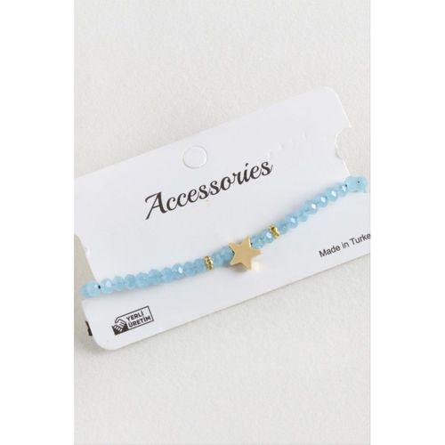 Yıldız Kristal Makrome İp Bileklik