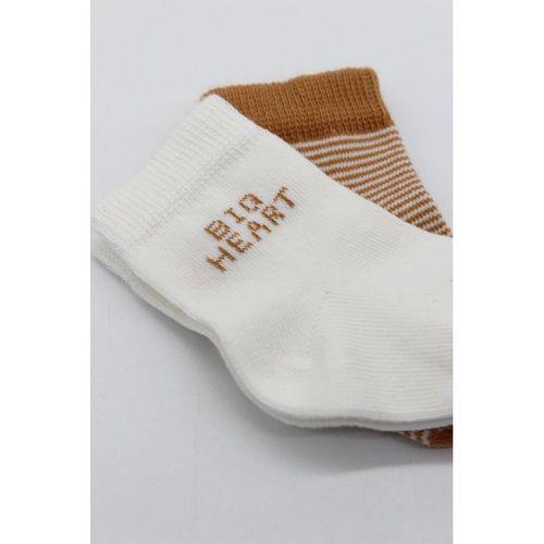 Bistyle Big Heart Penye Soket Çorap 2'Li BS10117 Hardal