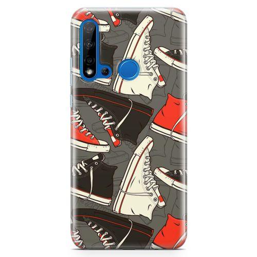 Huawei P20 Lite 2019 Kılıf Spor Ayakkabılar Arka Kapak Koruma Desenli Full Koruyucu