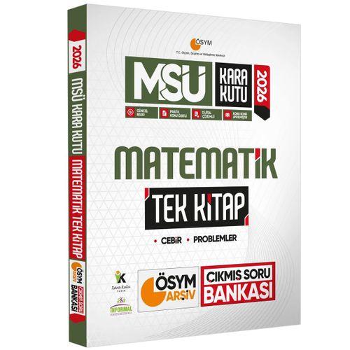 2026 MSÜ Kara Kutu Matematik TEK KİTAP ÖSYM Arşiv Çıkmış Soru Bankası Konu Özetli Dijital Çözümlü