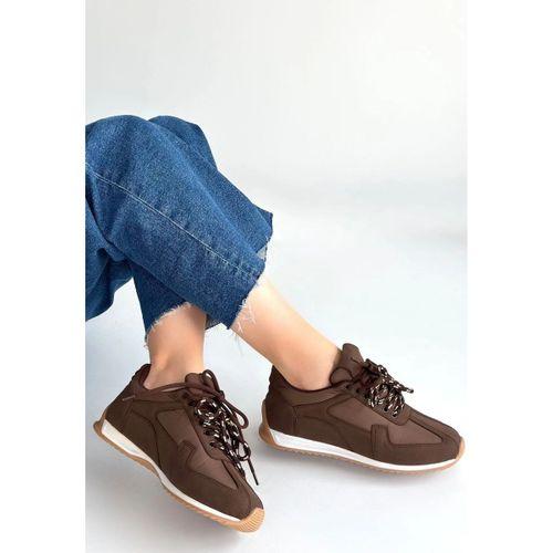 Jeat Kahverengi  Nubuk Bağcıklı Spor Ayakkabı