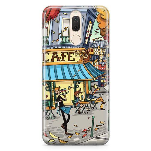 Huawei Mate 10 Lite Kılıf Paris Kafe Arka Kapak Koruma Desenli Full Koruyucu
