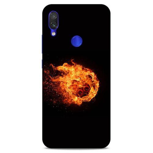 Lopard Xiaomi Redmi Note 7 Pro Uyumlu Kılıf FireX (29) Arka Koruma Kılıfı Ateş Topu