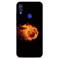 Lopard Xiaomi Redmi Note 7 Pro Uyumlu Kılıf FireX (29) Arka Koruma Kılıfı Ateş Topu